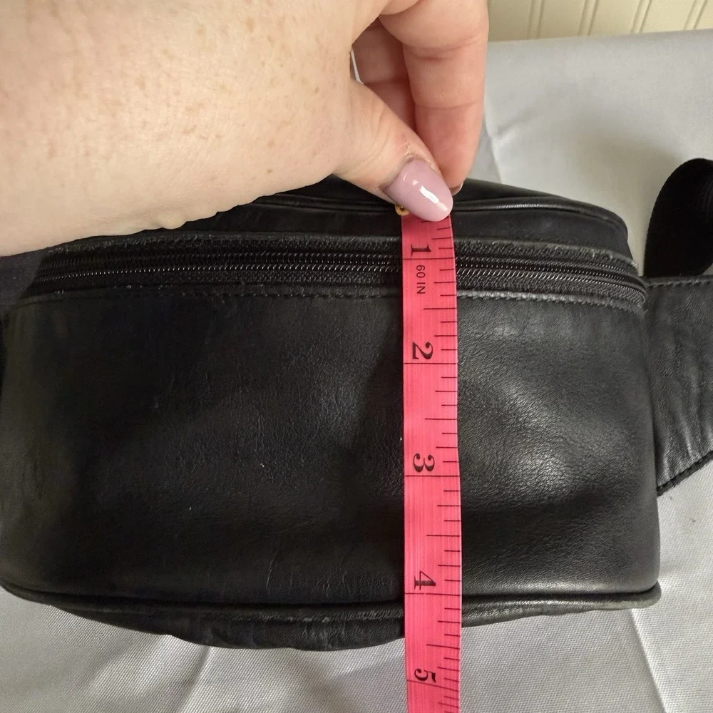 Vintage Coach Canteen Waist Fanny Pack Sling Black Leather Bag Purse 1997